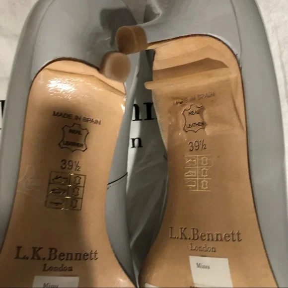 LK Bennett Gray Patent Leather Heels - Picture 4 of 5